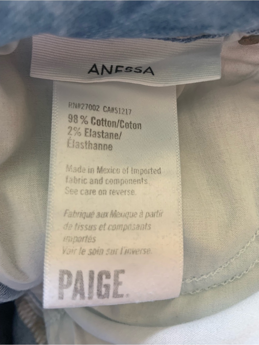 PAIGE Anessa Wide Leg Distressed Raw Hem Crop Denim Jeans Size 28 - Picture 9 of 9